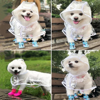 Clear Pet Raincoat Rain Jacket Waterproof