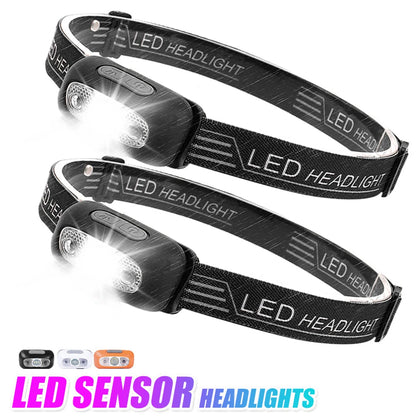 Mini LED Sensor Headlamp Body Motion Sensor Headlight Built-in Battery